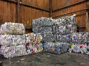 bales of recyclables at our material recovery facility