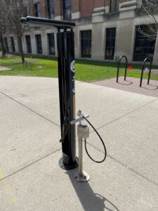 refurbished bike repair station
