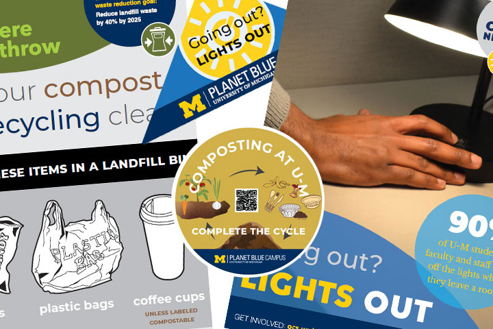 Promotional materials collage