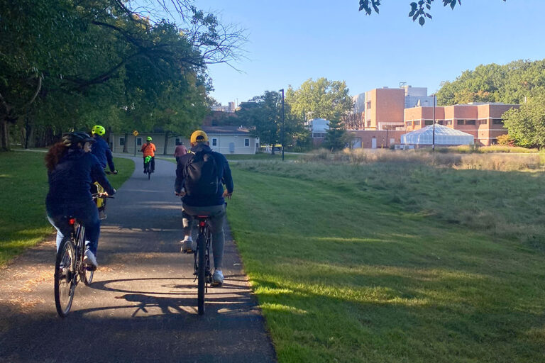 Biking on U-M Dearborn campus
